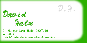 david halm business card